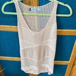 Jennifer Lopez rose gold Knit Sleeveless Top